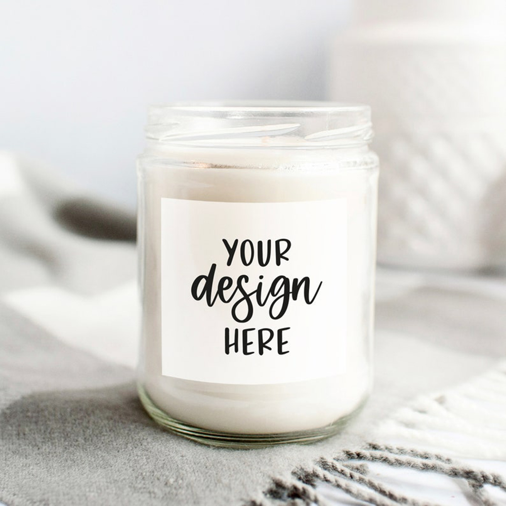 Personalised Candle Label - 30 Stück - 50mm Personalisierte Kerzenglas-Aufkleber