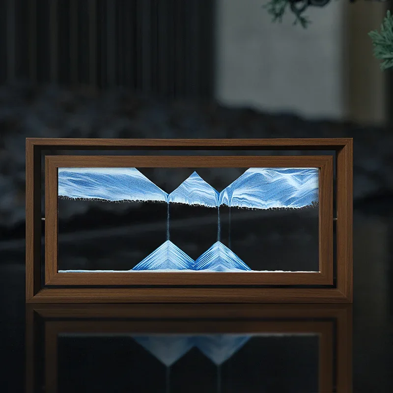 Engraved Wood Frame - 3D drehbare Sand landschaft bewegliche Sand