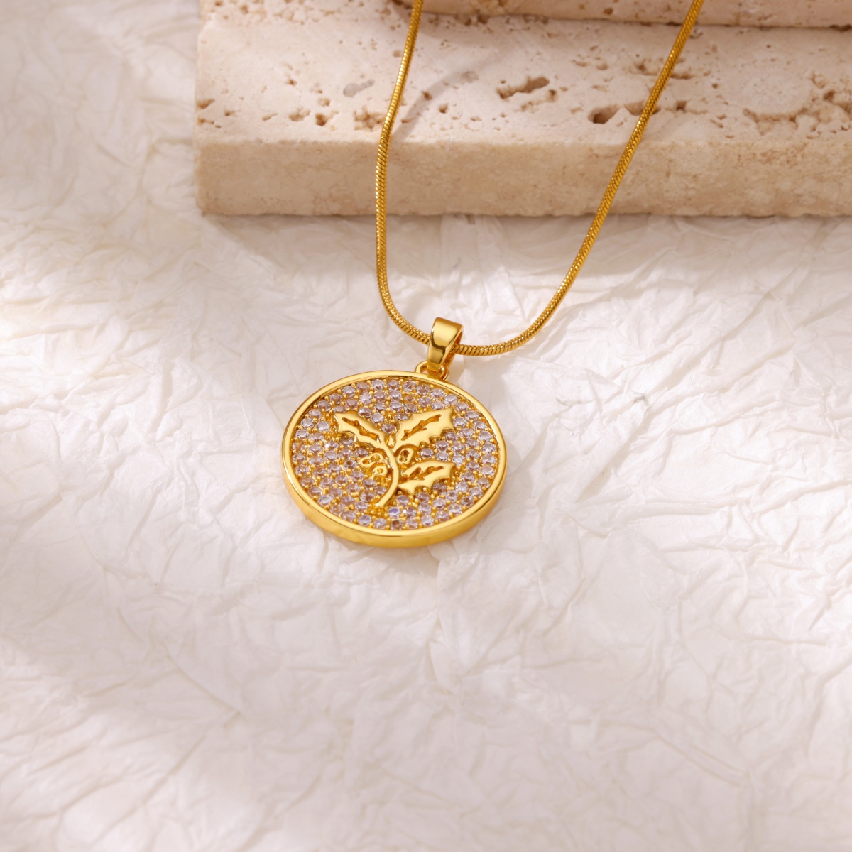 Zirkon-Blumen-Halsketten für F – Birth Flower Necklace Bewertung und Preis