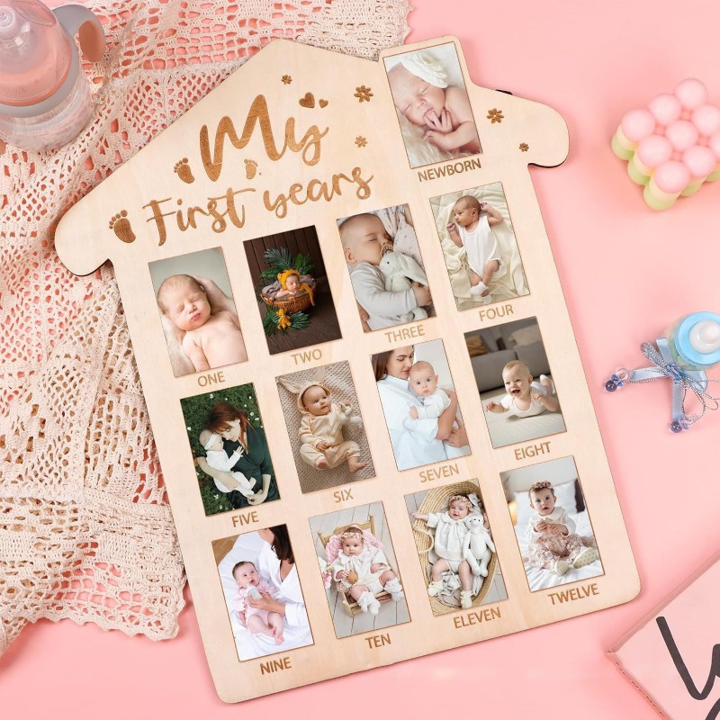Hölzerner Baby-Gedenkfotorahme – Engraved Wood Frame Bewertung und Preis