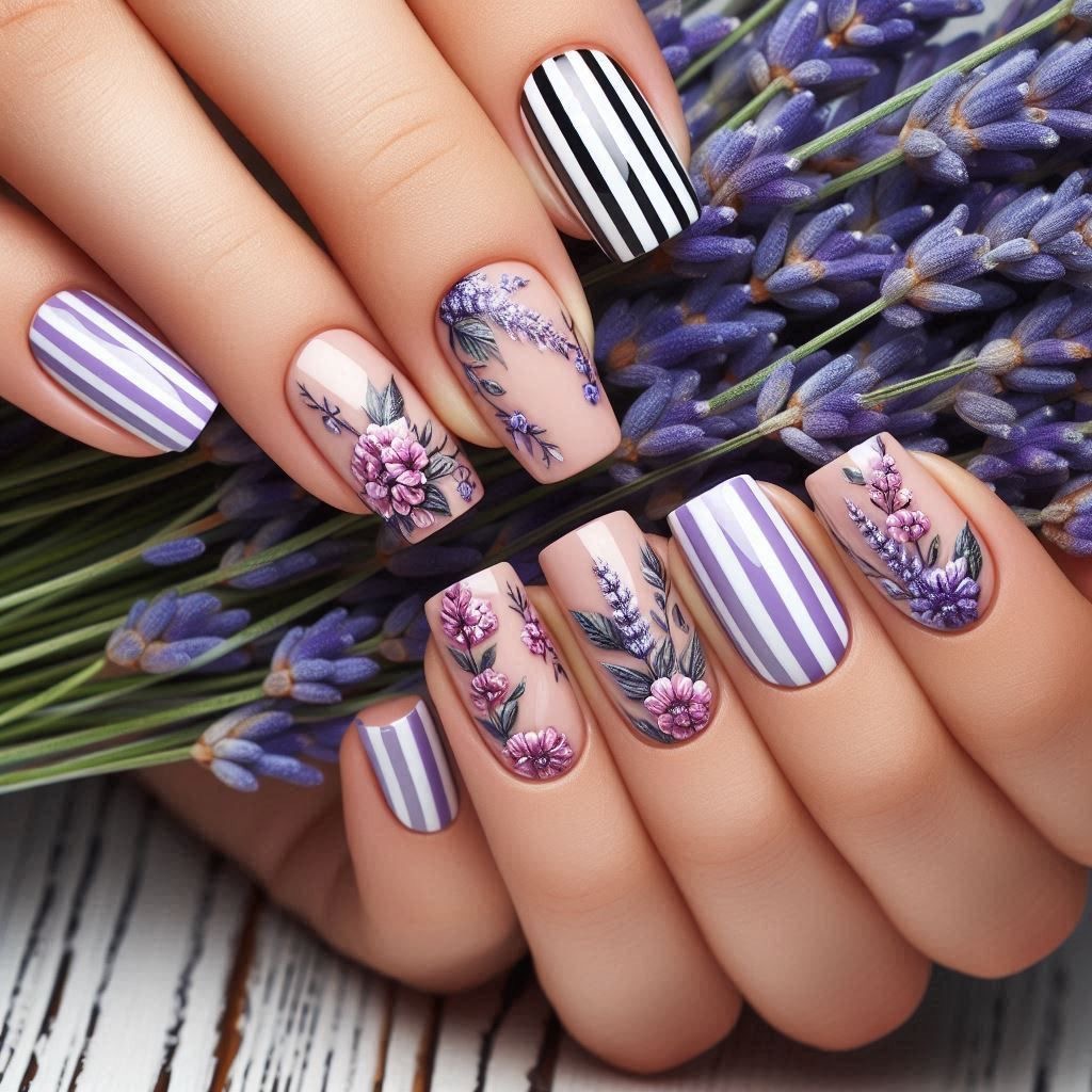 Mittlere künstliche Nägel für  – Pressed Flower Art Bewertung und Preis