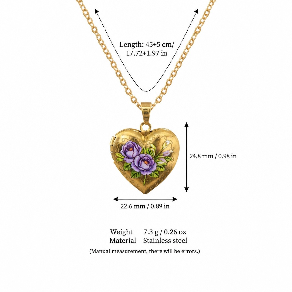 Herzanhänger-Halskette, zarte  – Birth Flower Necklace Bewertung und Preis