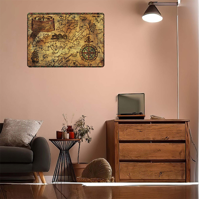 Vintage Weltkarte als Poster,  – Custom Map Poster Bewertung und Preis